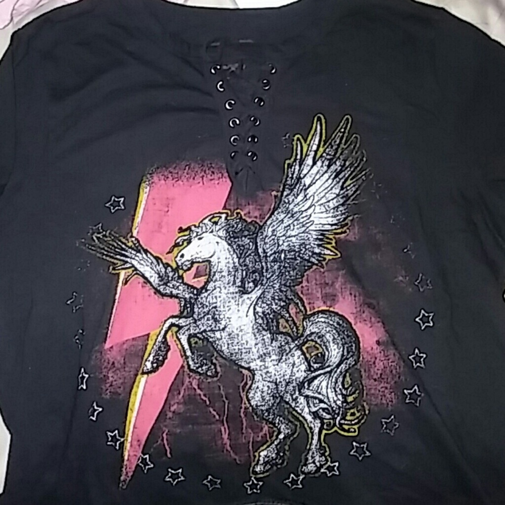 Black tie down shirt